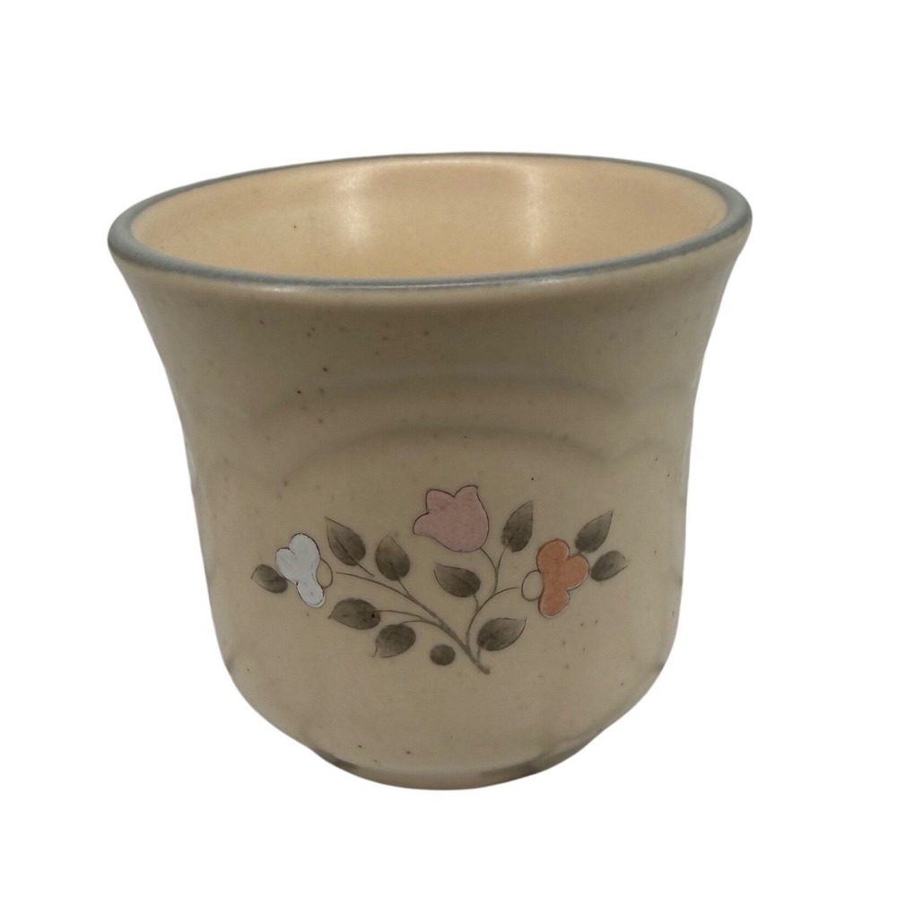Pfaltzgraff Remembrance Floral Votive Candle Holder Vintage Stoneware 916 USA